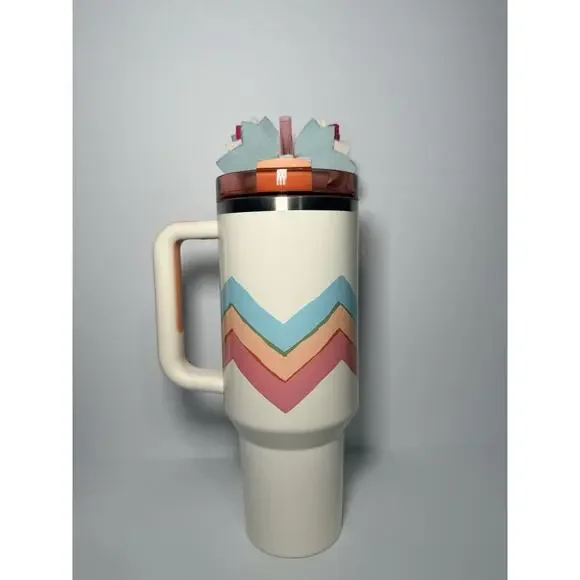 Stanley 2025 Easter Egg-cellence Cream Pastel 40oz Tumbler BNWT + Custom Bow - Picture 7 of 10